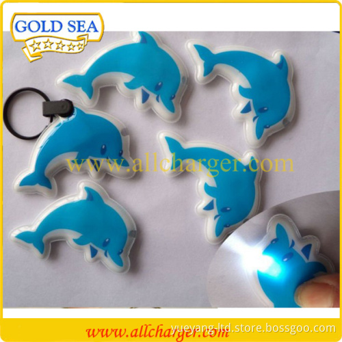 Mini LED keychain light cheap portable waterproof soft pvc for gift